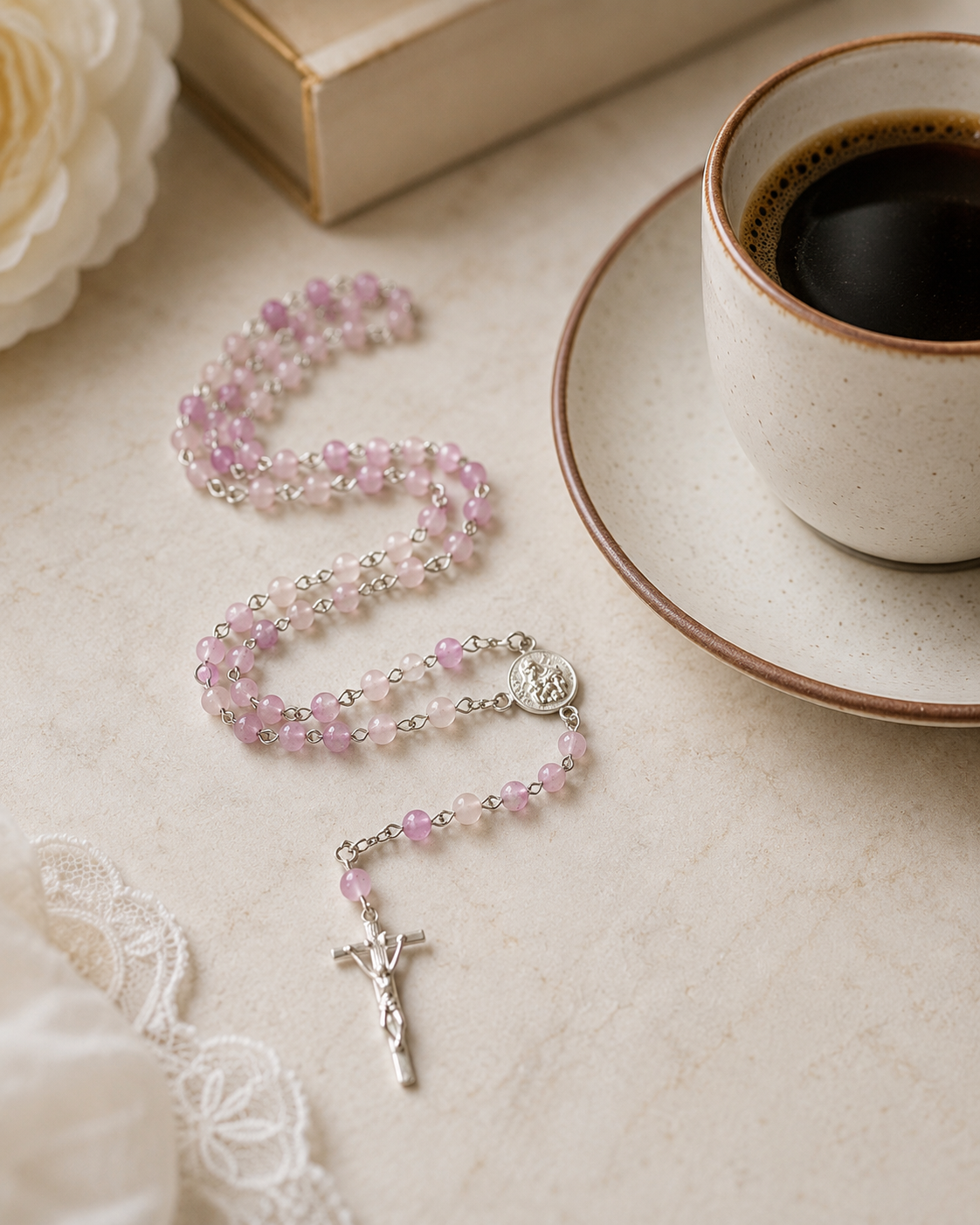 Rose Petal Marian Rosary